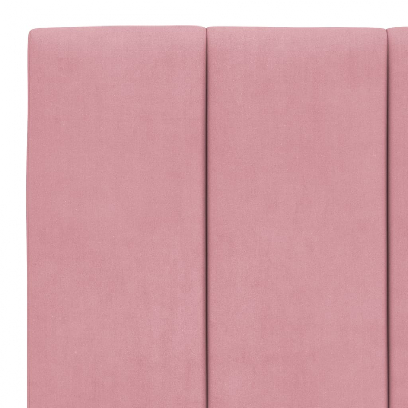 Bett mit Matratze Rosa 100x200 cm Samt