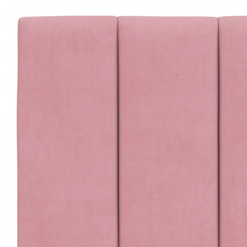 Bett mit Matratze Rosa 120x200 cm Samt