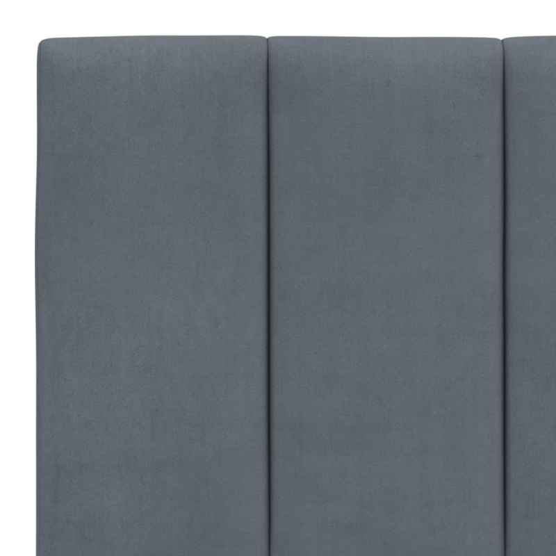 Bett mit Matratze Dunkelgrau 160x200 cm Samt