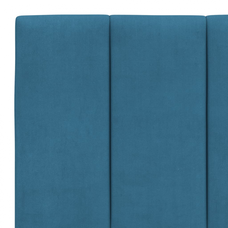 Bett mit Matratze Blau 160x200 cm Samt