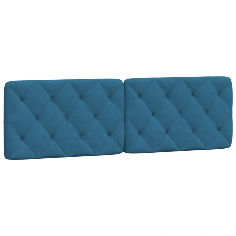 Bett mit Matratze Blau 160x200 cm Samt