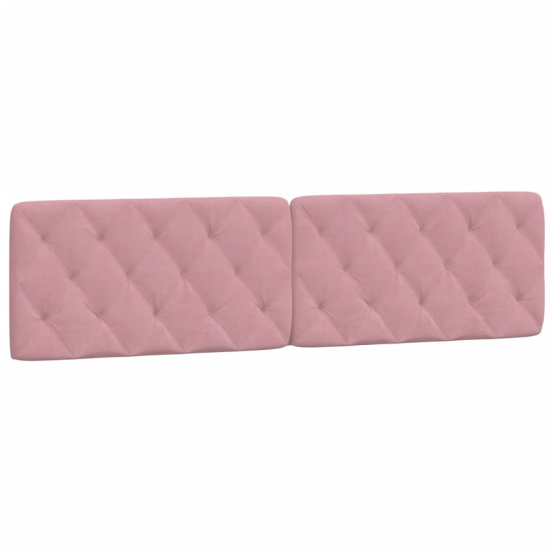 Bett mit Matratze Rosa 200x200 cm Samt