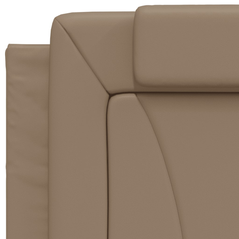 Bett mit Matratze Cappuccino-Braun 90x190 cm Kunstleder