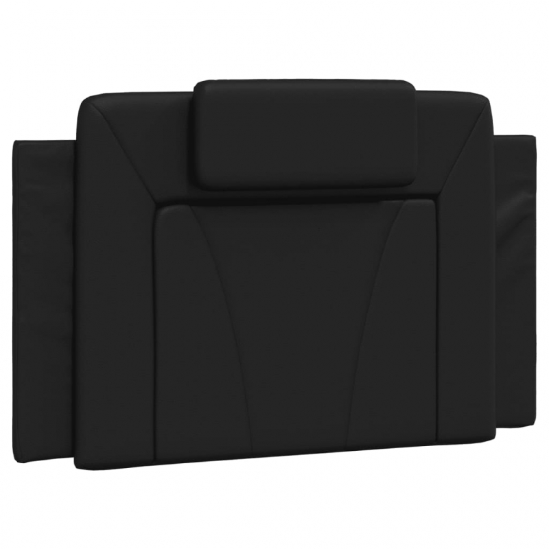 Bett mit Matratze Schwarz 90x200 cm Kunstleder