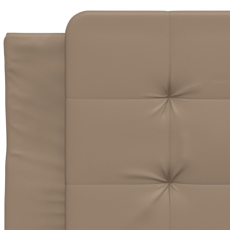 Bett mit Matratze Cappuccino-Braun 80x200 cm Kunstleder