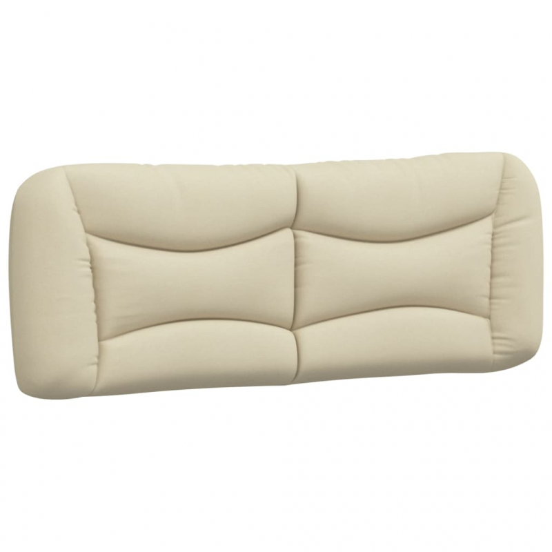 Bettgestell mit LED ohne Matratze Creme 120x200 cm Stoff