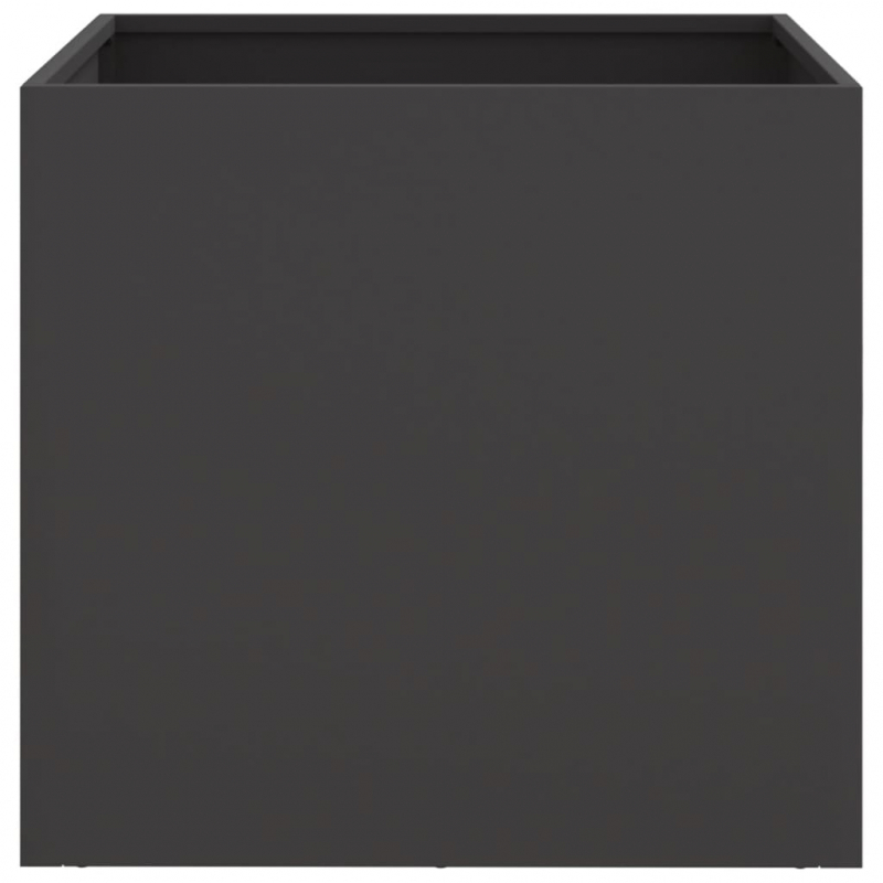 Pflanzkübel 2 Stk. Schwarz 42x40x39 cm Stahl