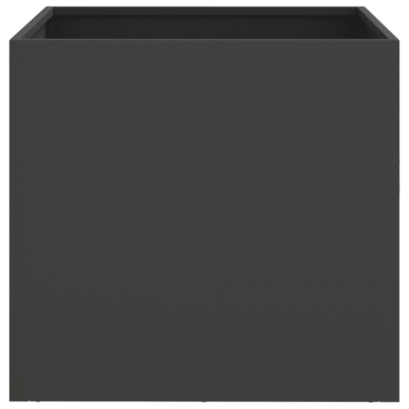 Pflanzkübel 2 Stk. Schwarz 49x47x46 cm Stahl