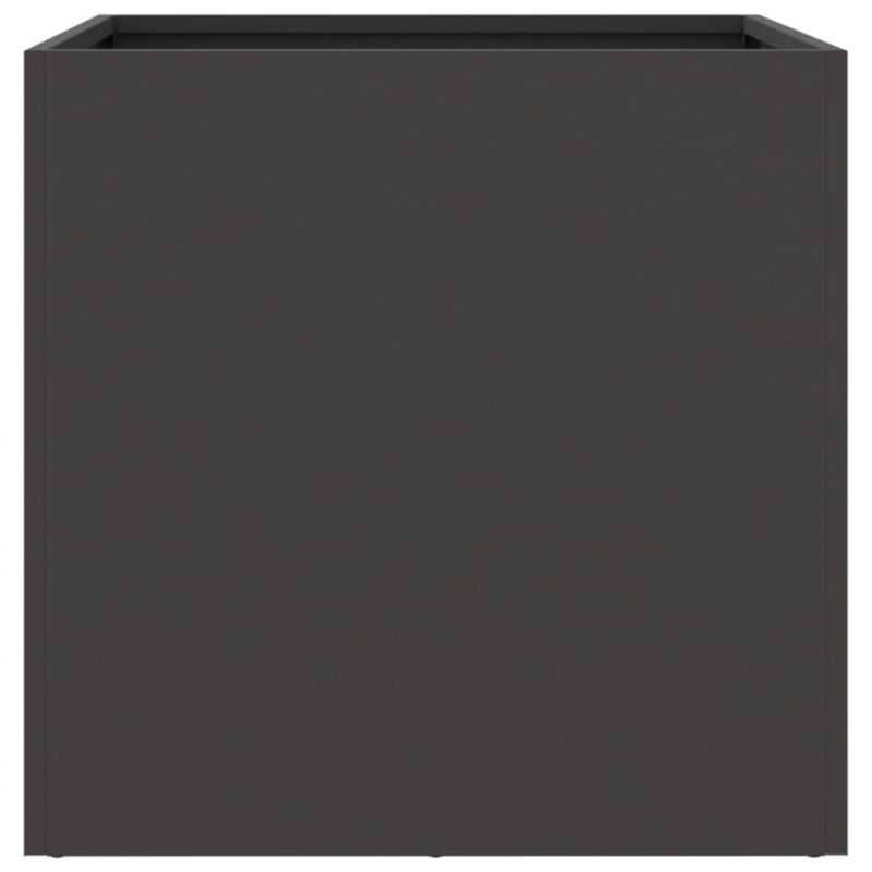 Pflanzkübel 2 Stk. Schwarz 49x47x46 cm Stahl