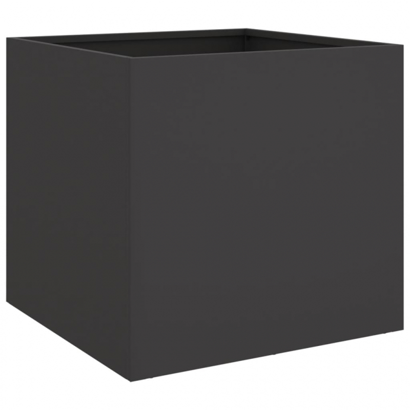 Pflanzkübel 2 Stk. Schwarz 49x47x46 cm Stahl