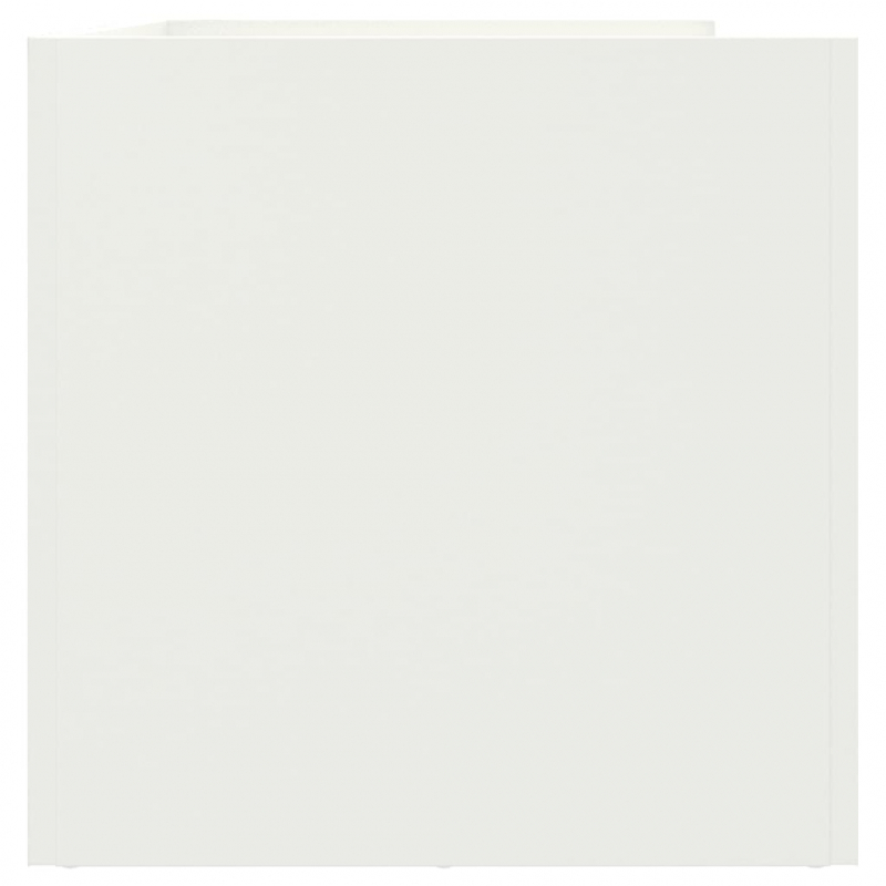 Pflanzkübel Weiß 62x30x29 cm Stahl