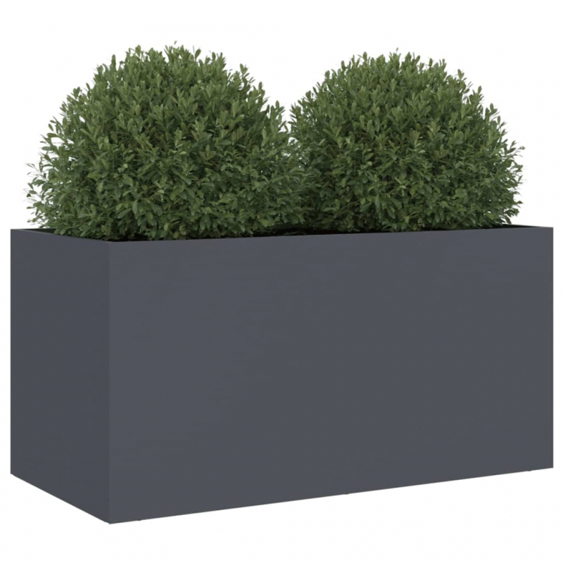 Pflanzkübel Anthrazit 62x30x29 cm Stahl