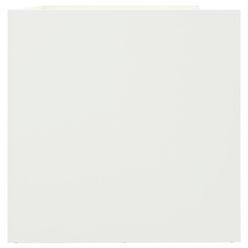 Pflanzkübel Weiß 62x40x39 cm Stahl