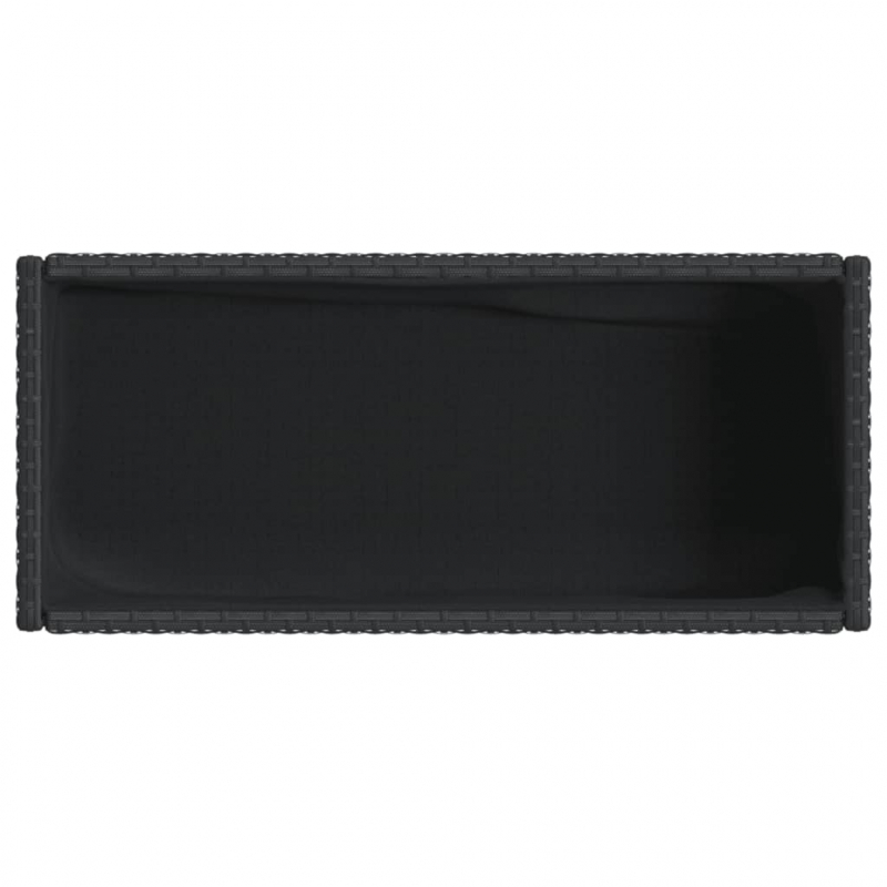 Hochbeete mit Ablage 2 Stk. Schwarz 90x40x75 cm Poly Rattan