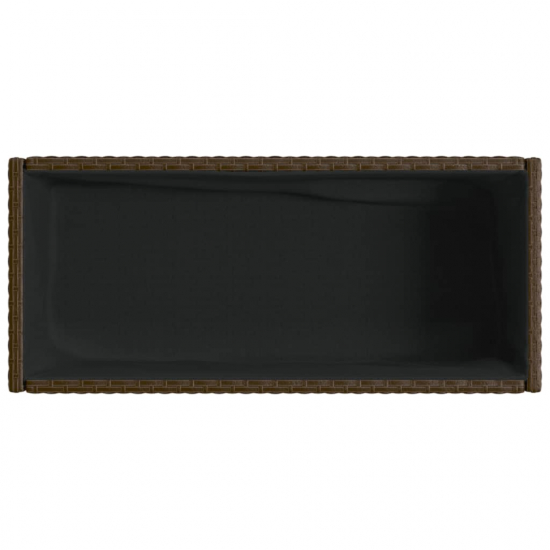 Hochbeete mit Ablage 2 Stk. Braun 70x28x70 cm Poly Rattan