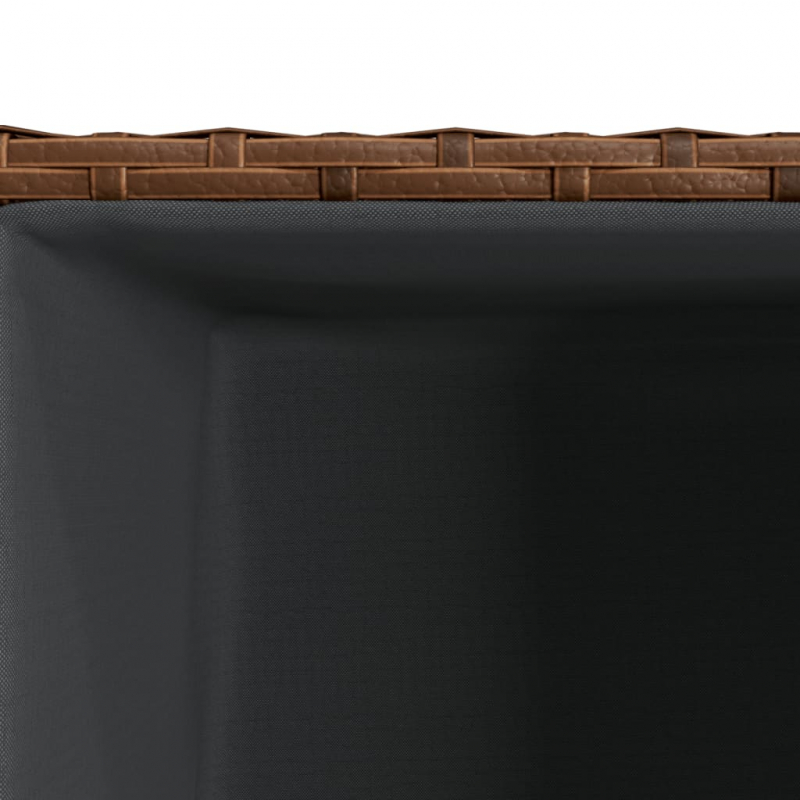 Pflanzkübel 2 Stk. Braun 30x30x60 cm Poly Rattan