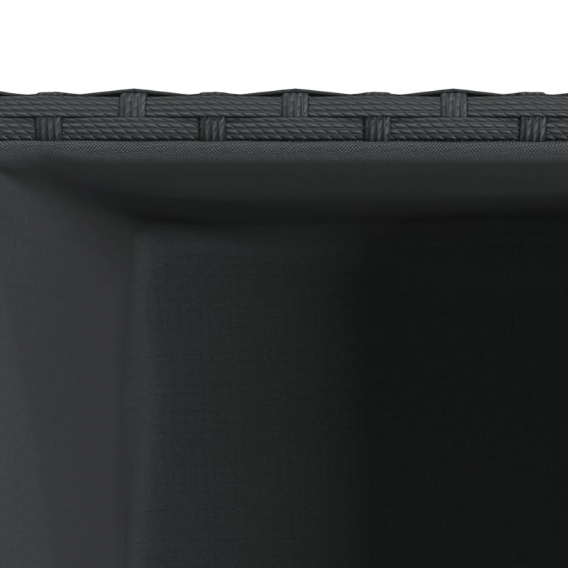 Pflanzkübel 2 Stk. Schwarz 40x40x80 cm Poly Rattan