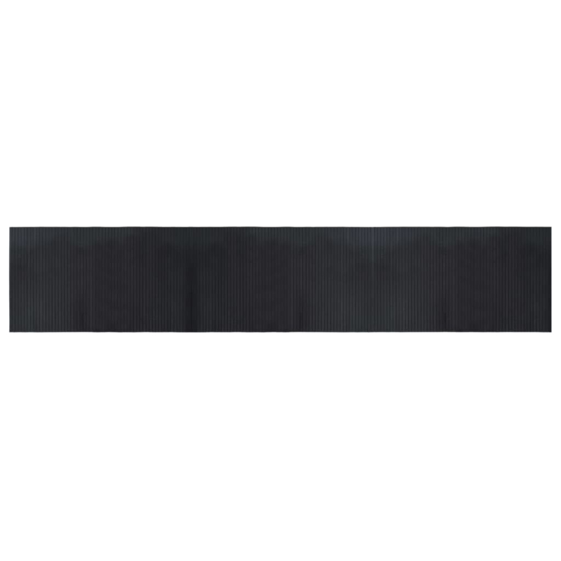 Teppich Rechteckig Schwarz 60x300 cm Bambus