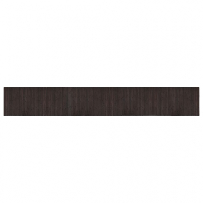 Teppich Rechteckig Dunkelbraun 60x400 cm Bambus