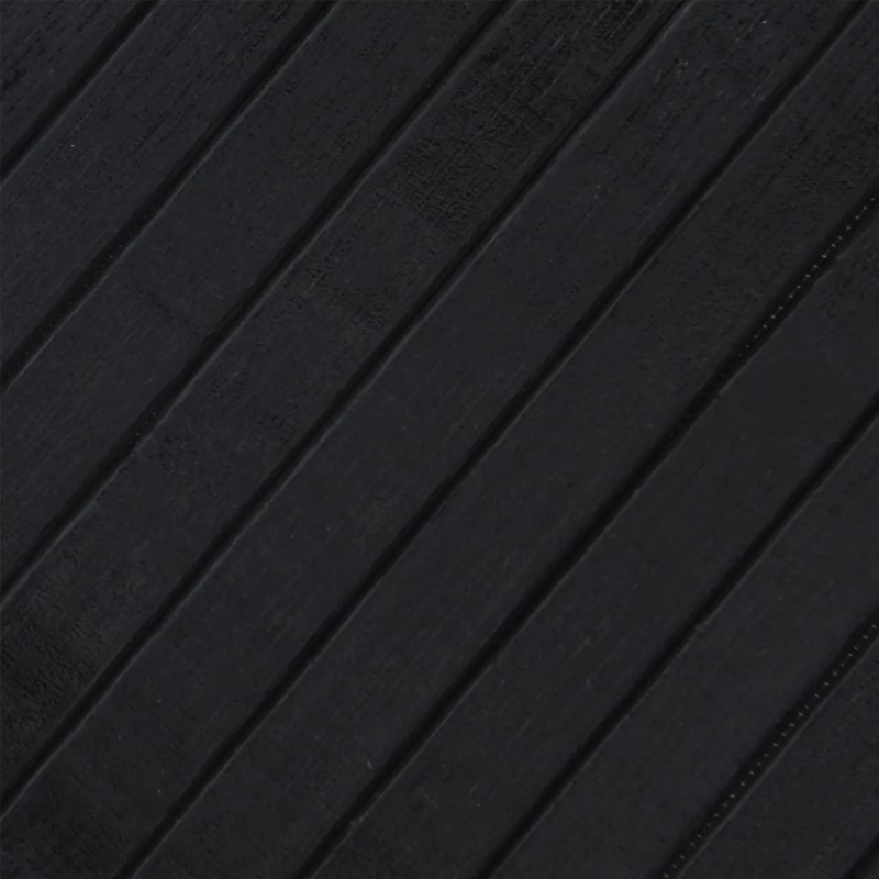 Teppich Rechteckig Schwarz 70x200 cm Bambus