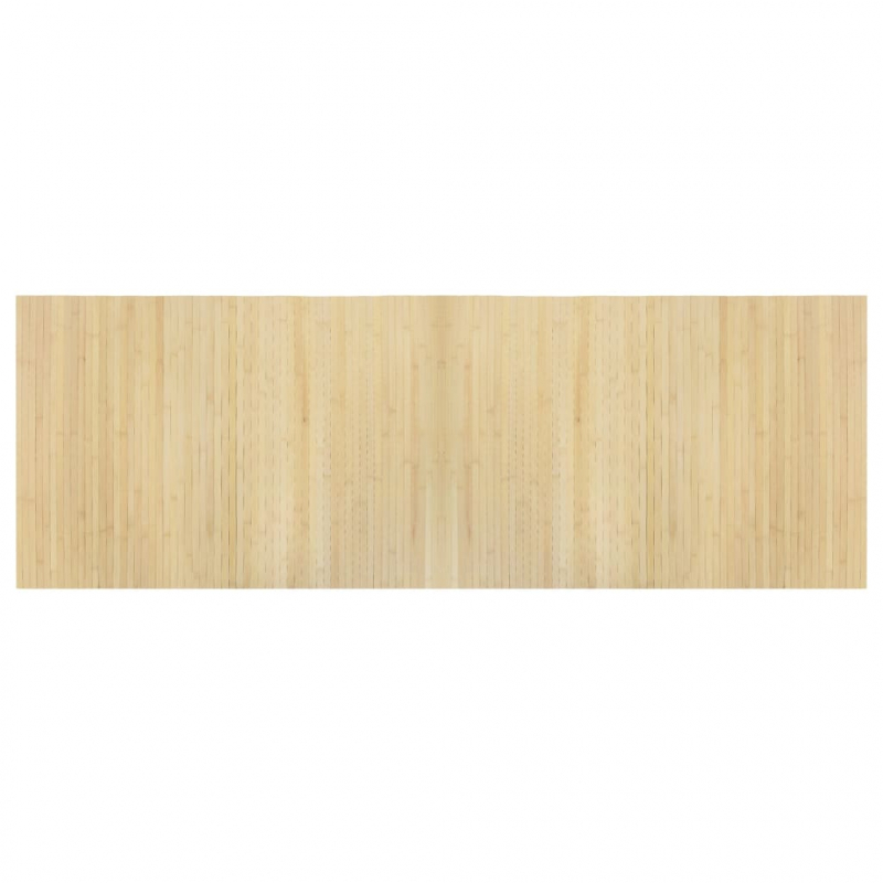 Teppich Rechteckig Hell Natur 70x200 cm Bambus