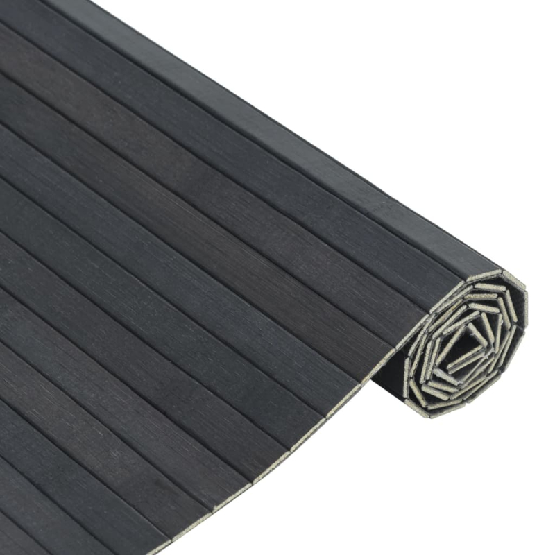 Teppich Rechteckig Grau 70x200 cm Bambus
