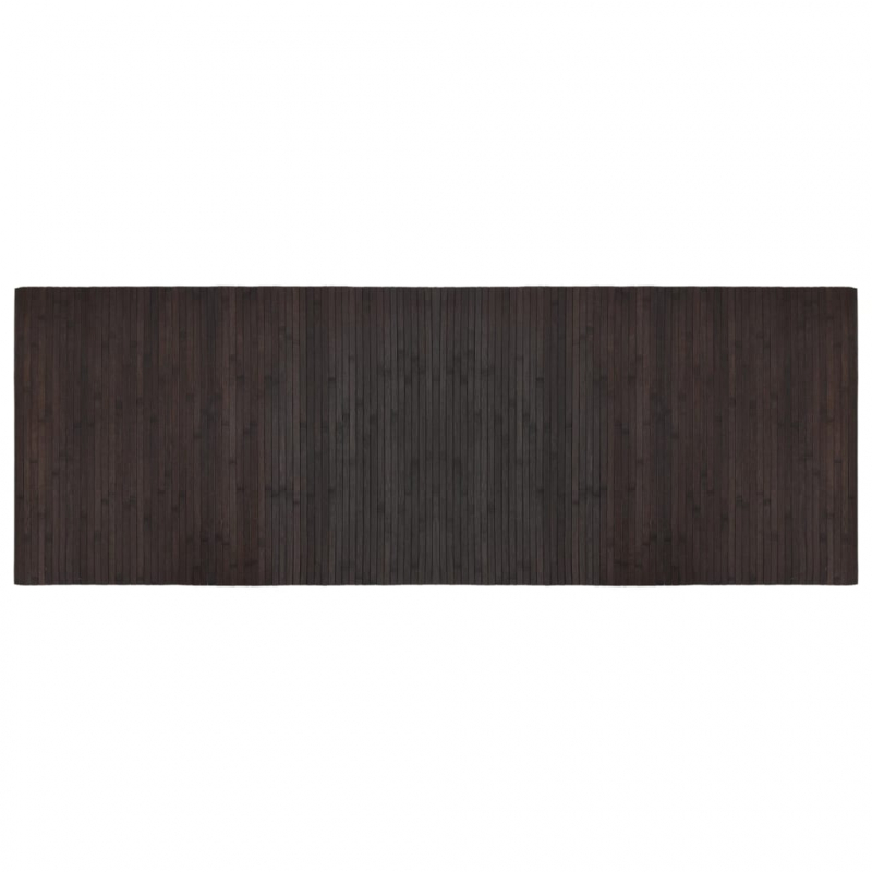 Teppich Rechteckig Dunkelbraun 70x200 cm Bambus