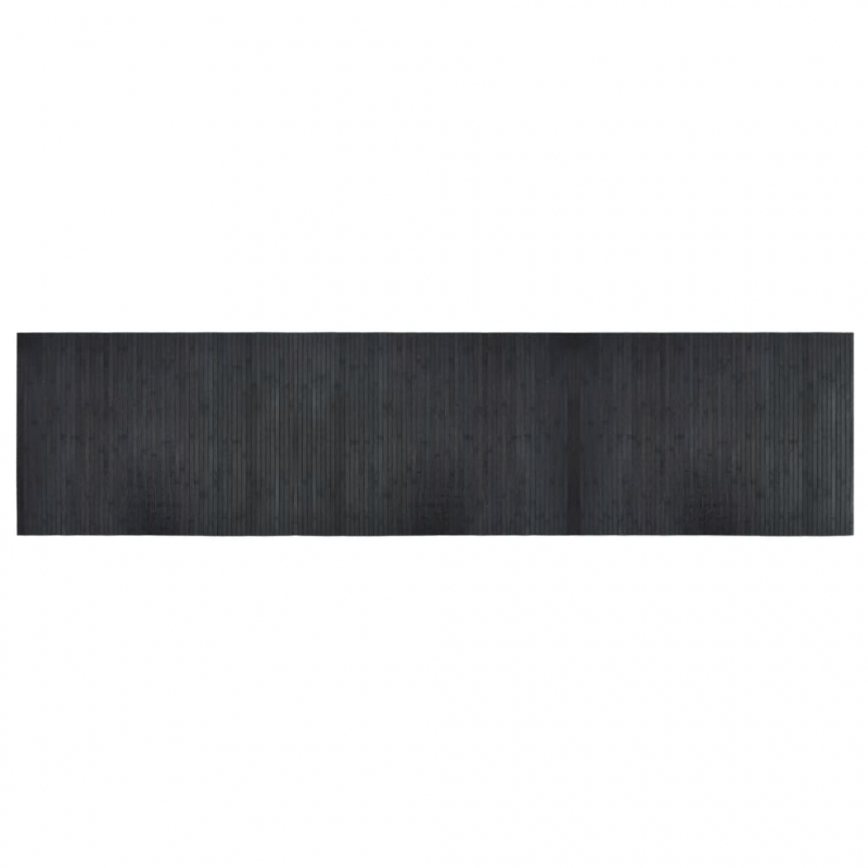 Teppich Rechteckig Grau 70x300 cm Bambus