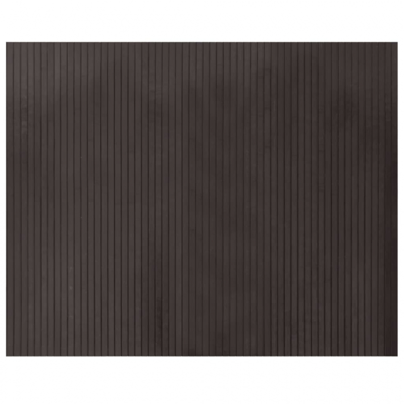 Teppich Rechteckig Dunkelbraun 80x100 cm Bambus