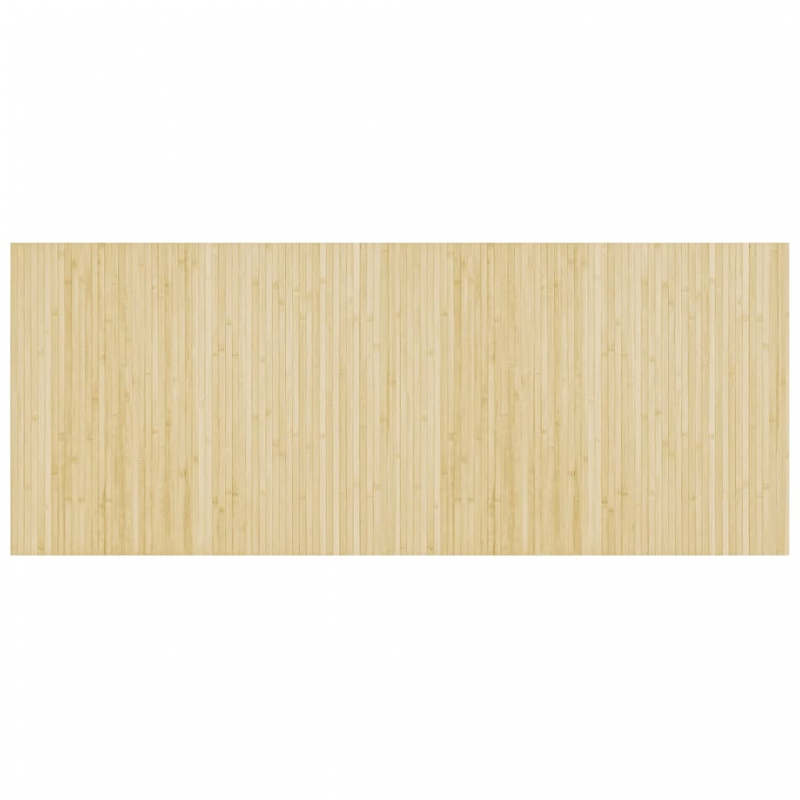 Teppich Rechteckig Hell Natur 80x200 cm Bambus