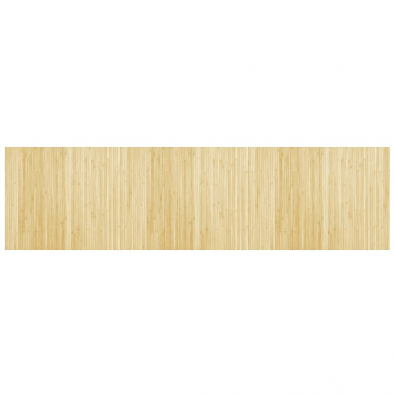 Teppich Rechteckig Hell Natur 80x300 cm Bambus