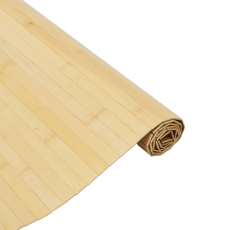 Teppich Rechteckig Hell Natur 80x300 cm Bambus