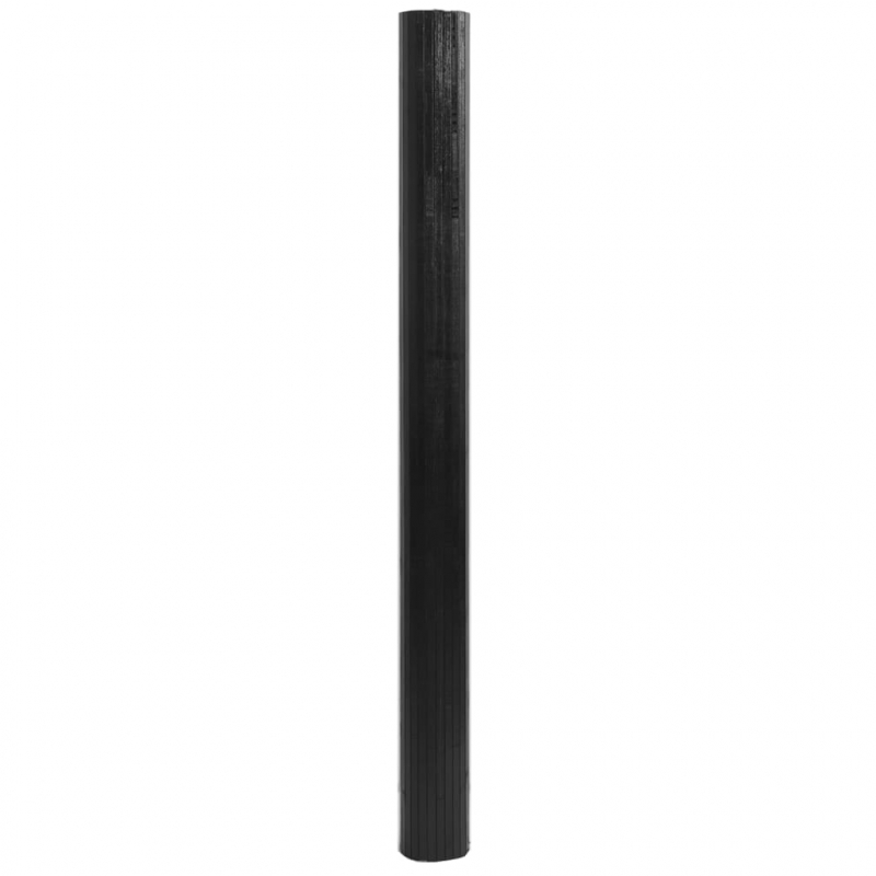 Teppich Rechteckig Schwarz 80x500 cm Bambus