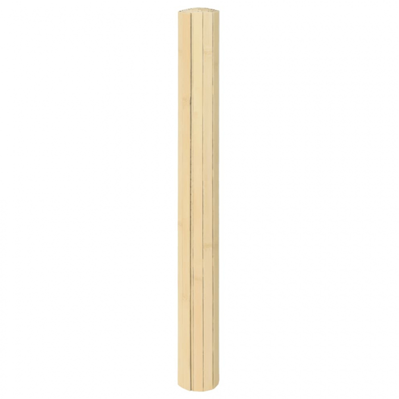 Teppich Rechteckig Hell Natur 100x100 cm Bambus