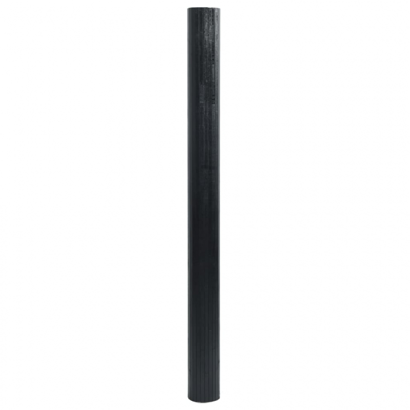 Teppich Rechteckig Schwarz 100x200 cm Bambus