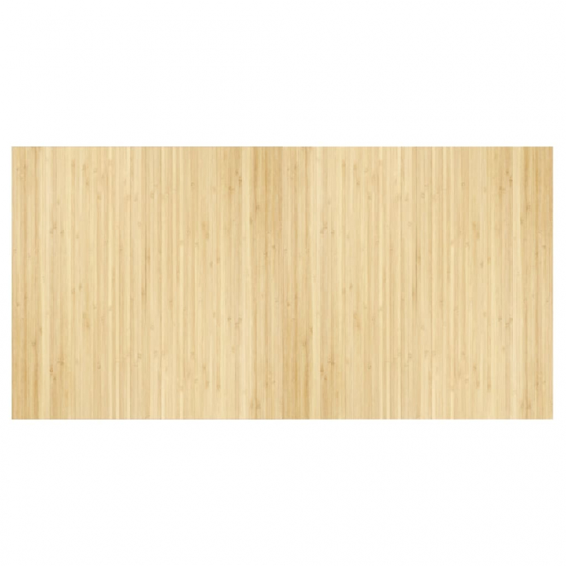 Teppich Rechteckig Hell Natur 100x200 cm Bambus