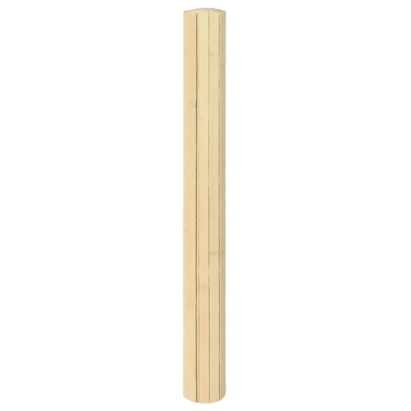 Teppich Rechteckig Hell Natur 100x300 cm Bambus