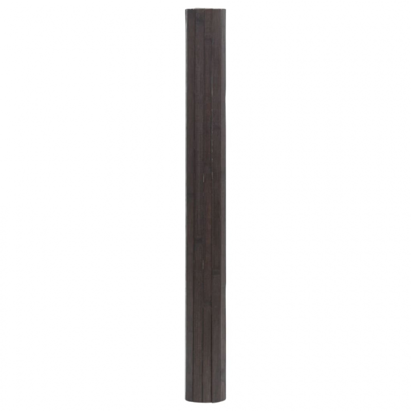 Teppich Rechteckig Dunkelbraun 100x300 cm Bambus