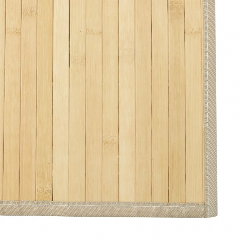 Teppich Rechteckig Hell Natur 60x100 cm Bambus