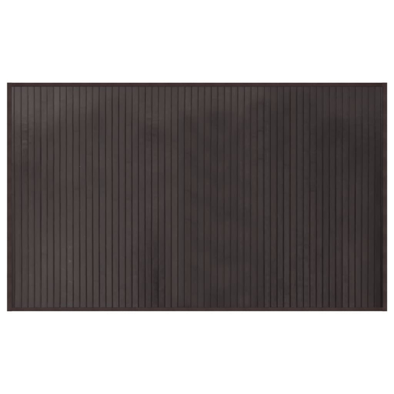 Teppich Rechteckig Dunkelbraun 60x100 cm Bambus