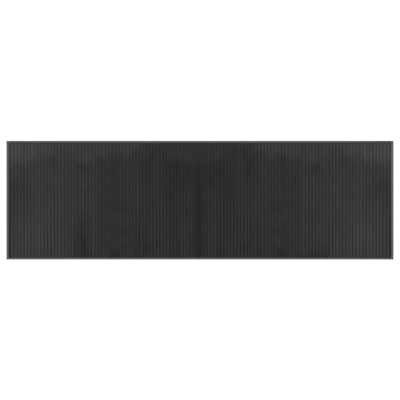 Teppich Rechteckig Grau 60x200 cm Bambus