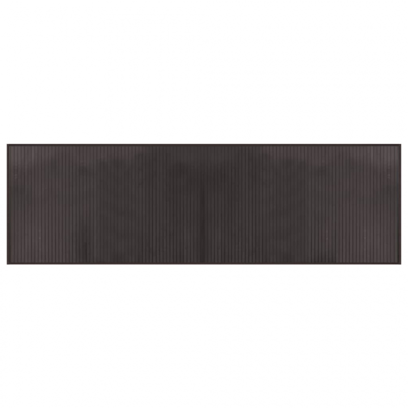 Teppich Rechteckig Dunkelbraun 60x200 cm Bambus