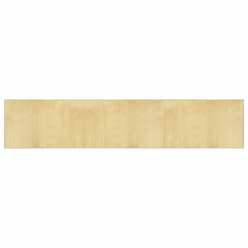 Teppich Rechteckig Hell Natur 60x300 cm Bambus