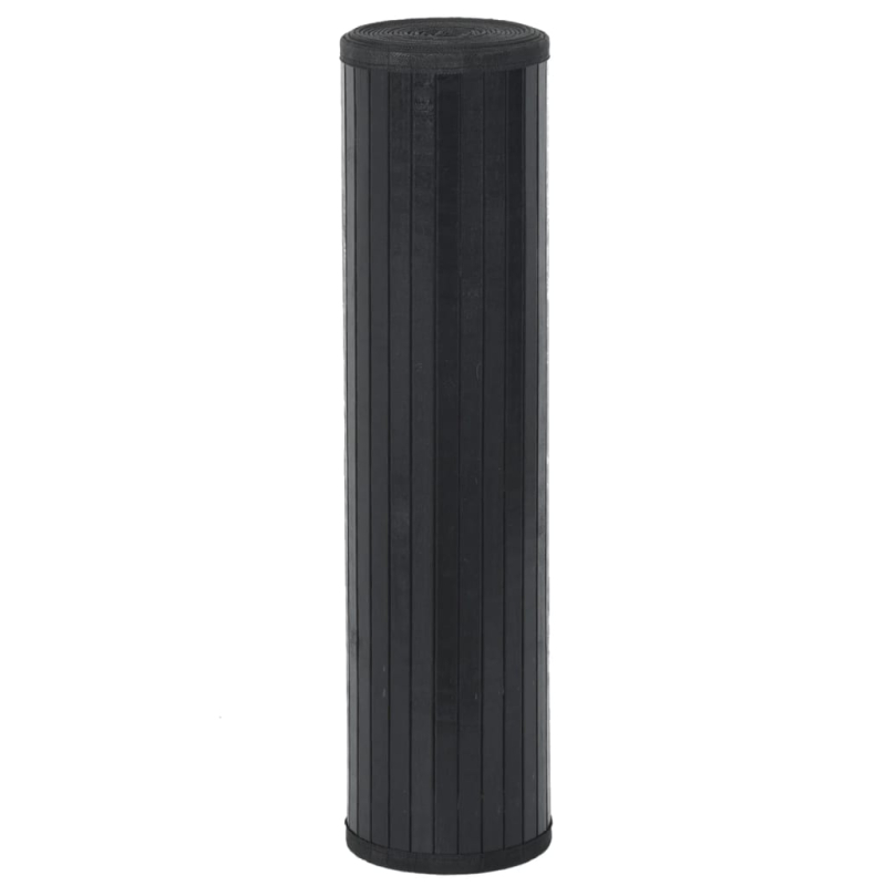 Teppich Rechteckig Schwarz 70x100 cm Bambus
