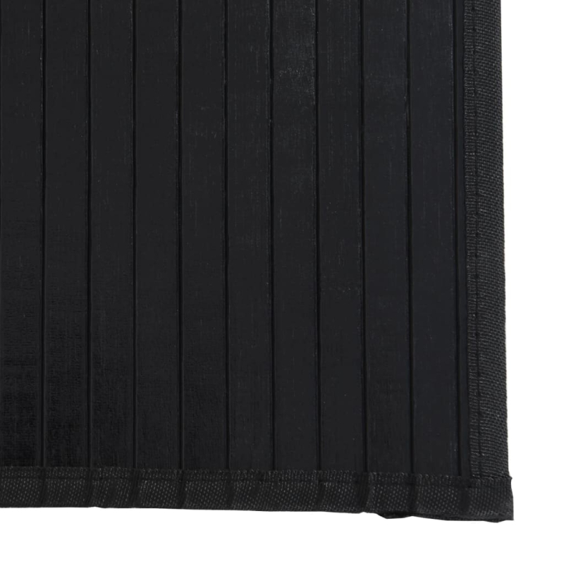 Teppich Rechteckig Schwarz 70x100 cm Bambus