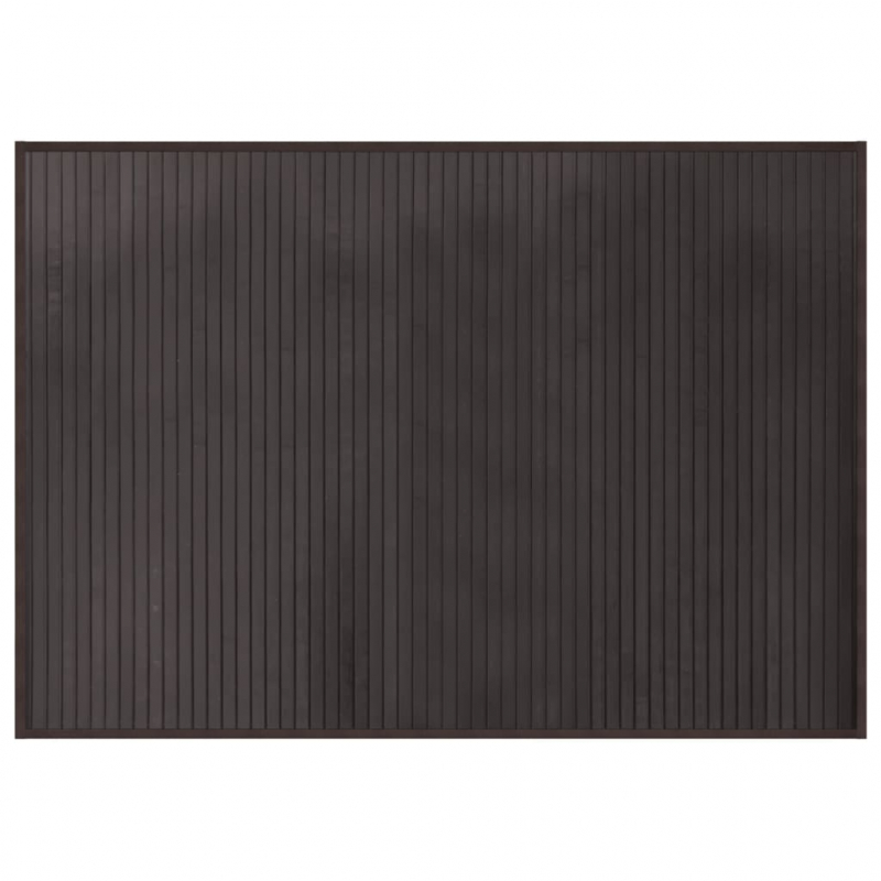 Teppich Rechteckig Dunkelbraun 70x100 cm Bambus