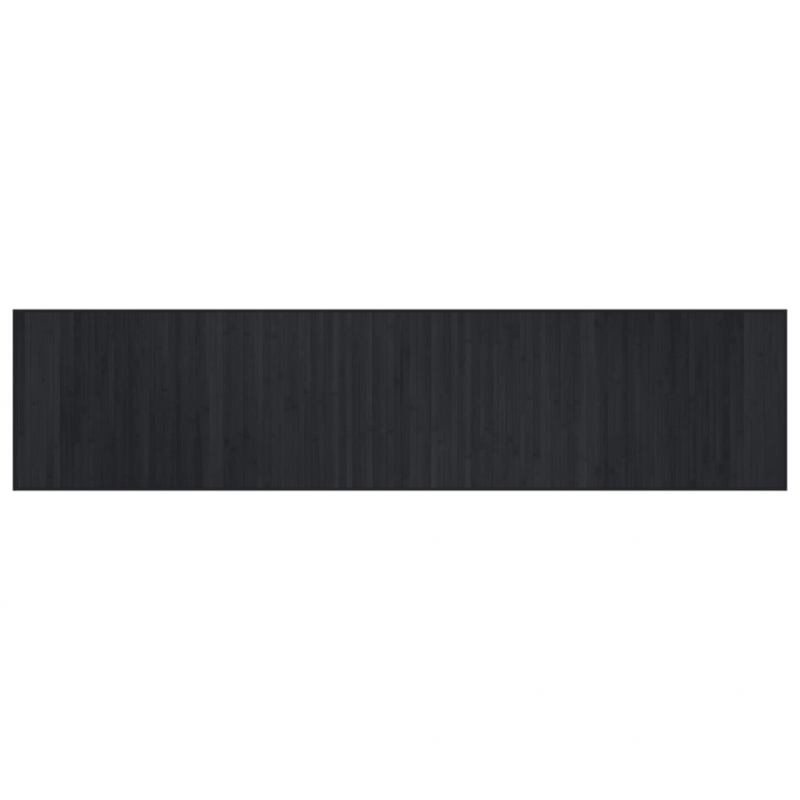 Teppich Rechteckig Schwarz 70x300 cm Bambus