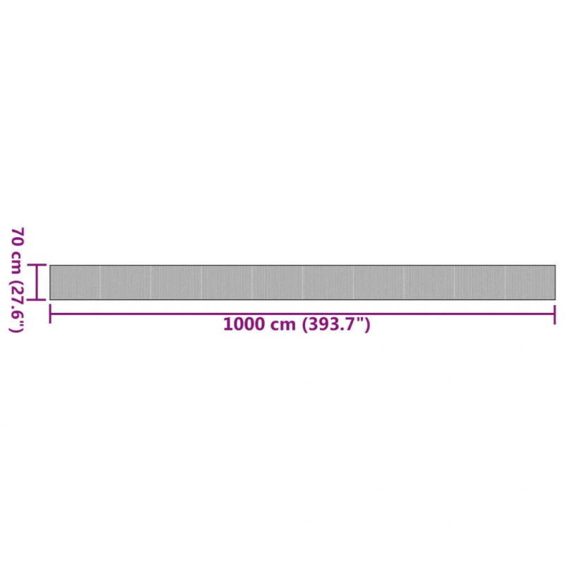 Teppich Rechteckig Natur 70x1000 cm Bambus