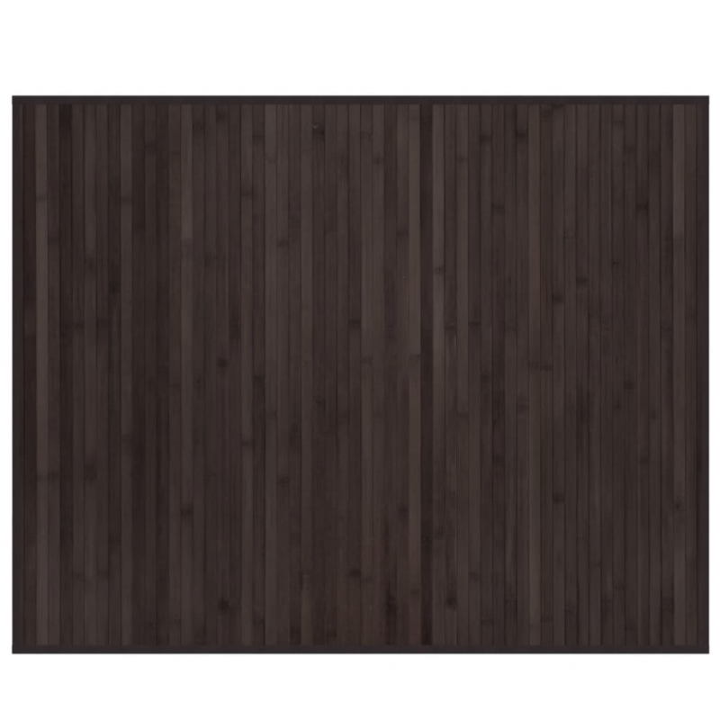 Teppich Rechteckig Dunkelbraun 80x100 cm Bambus
