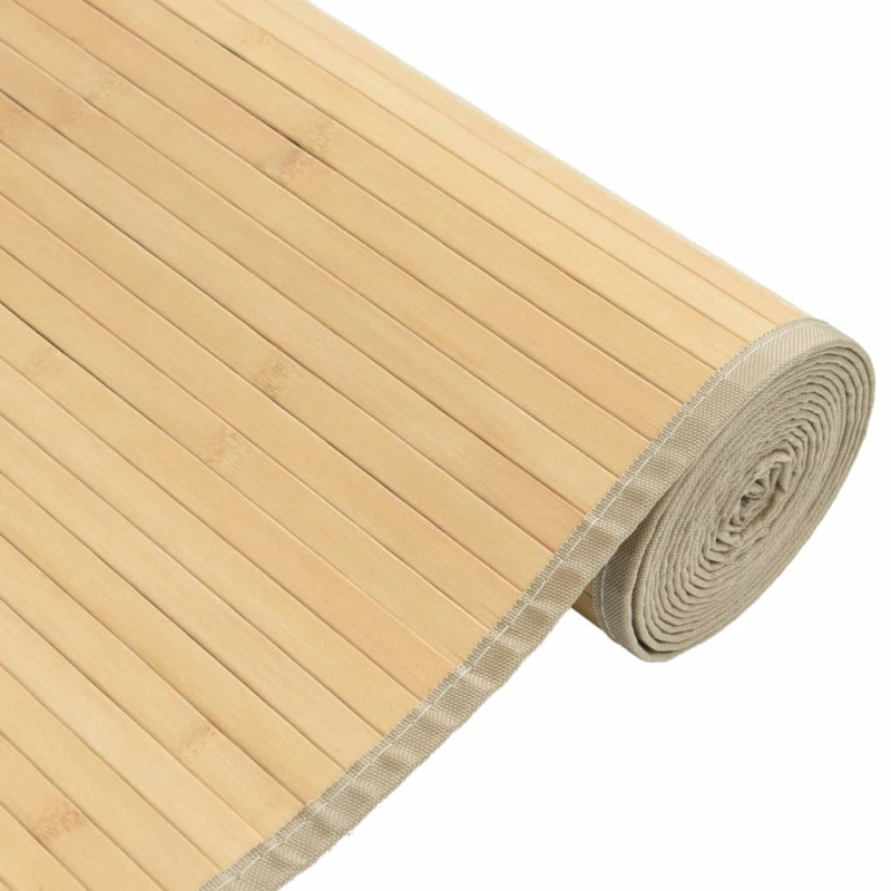 Teppich Rechteckig Hell Natur 80x200 cm Bambus